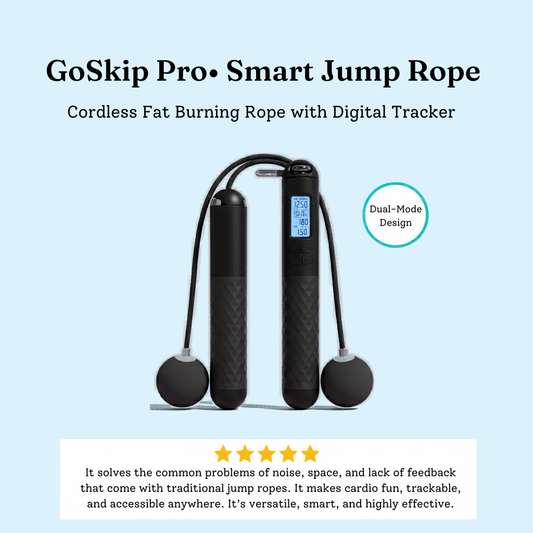 GoSkip Pro™ Smart Jump Rope – Cordless Fat Burning Rope with Digital Tracker