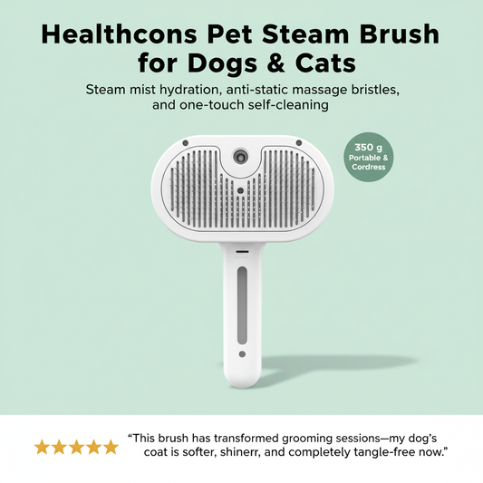 3-in-1 Steam Pet Grooming Brush | Self-Cleaning Spray Comb for Dogs & Cats
