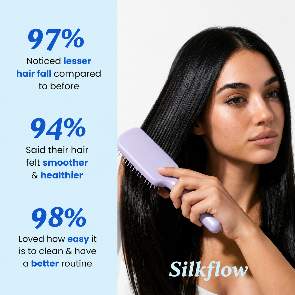SilkFlow™ Self-Cleaning Hair Brush