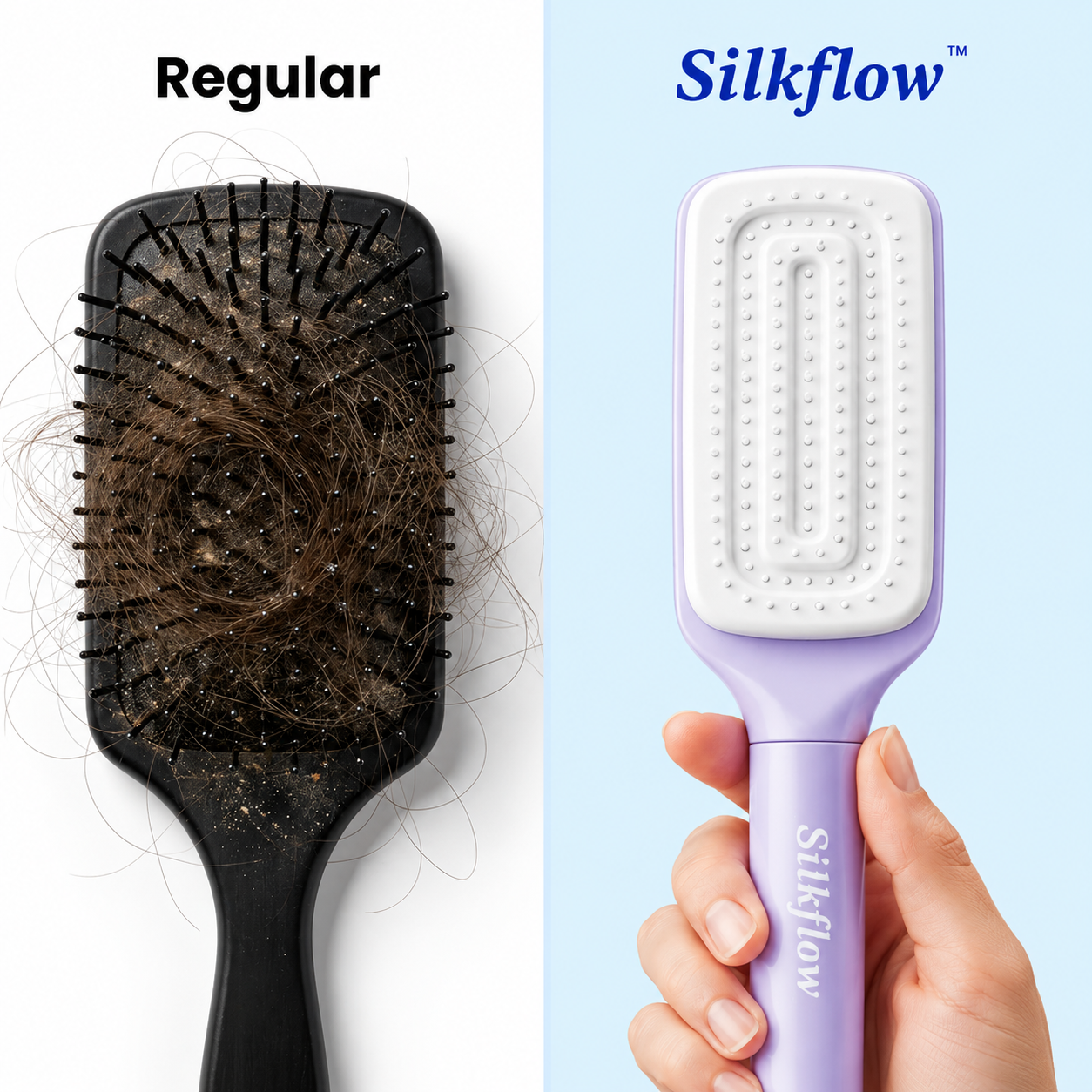 SilkFlow™ Self-Cleaning Hair Brush