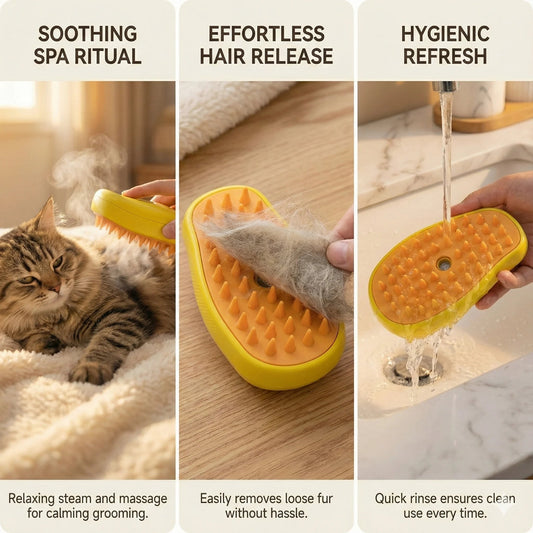 PetSpa™ Brush – Grooming Brush | Spa-Like Grooming |Pets Message