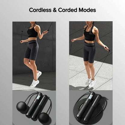 GoSkip Pro™ Smart Jump Rope – Cordless Fat Burning Rope with Digital Tracker