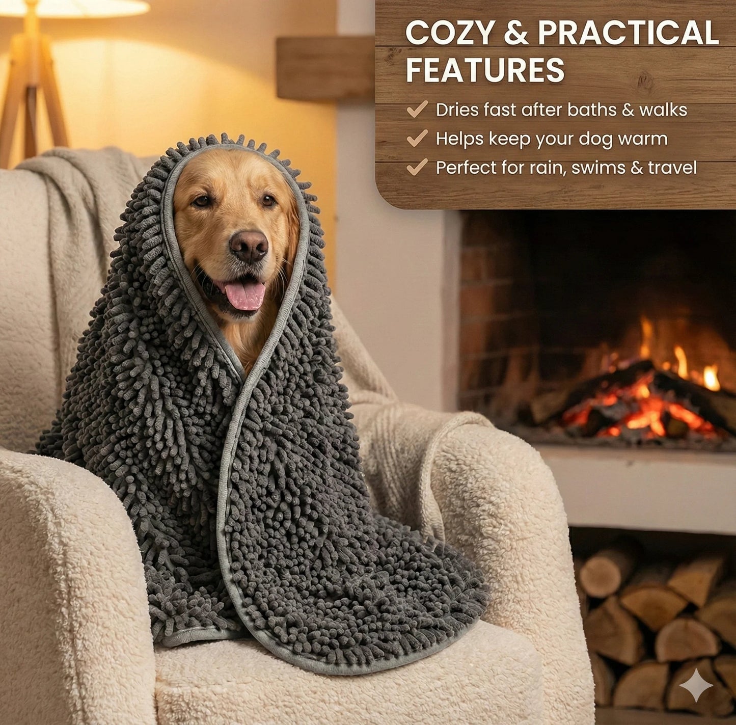 FurCare™ – Bath Grooming Glove | 2-in-1 Brush + Drying Towel | Fast Water Pull